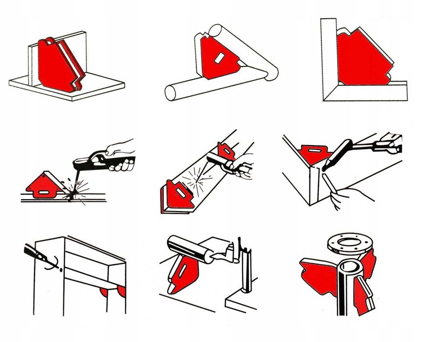 KĄTOWNIK MAGNETYCZNY SPAWALNICZY. Spawanie Podnoszenie do 33kg Solidny