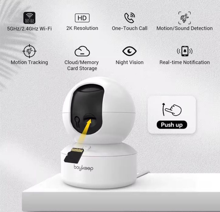 Wideoniania kamera Wi-Fi Voueer K30 z nagrywaniem nocnym