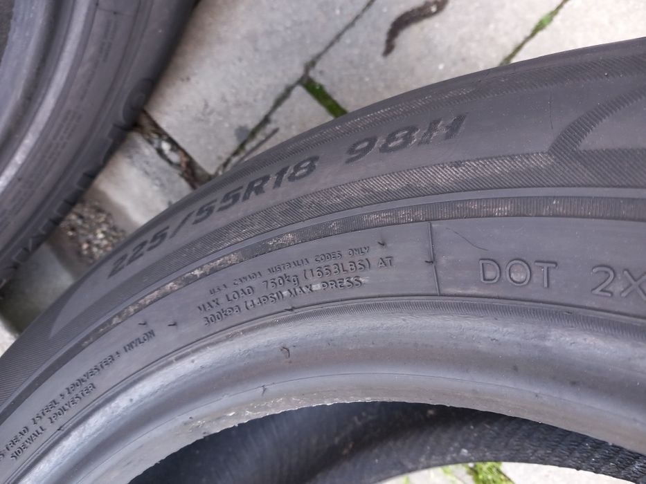 2x Opony Używane Letnie 225/55R18 Hancook