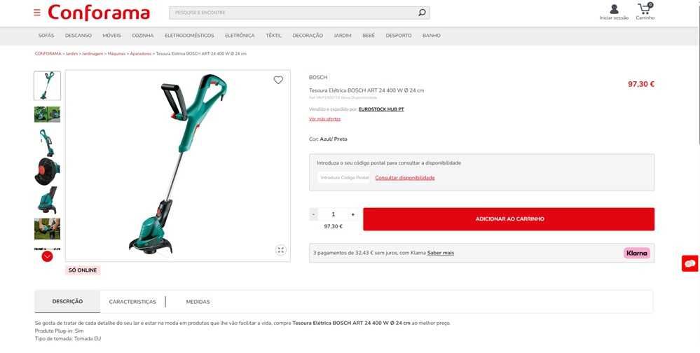 Bosch art 24 corta-relvas com rodas (144)