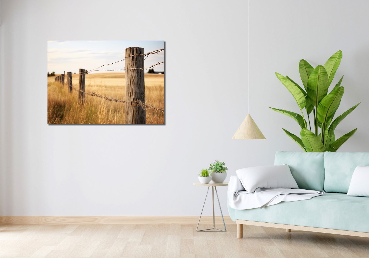 Obraz 100x70cm Płot na Polu
