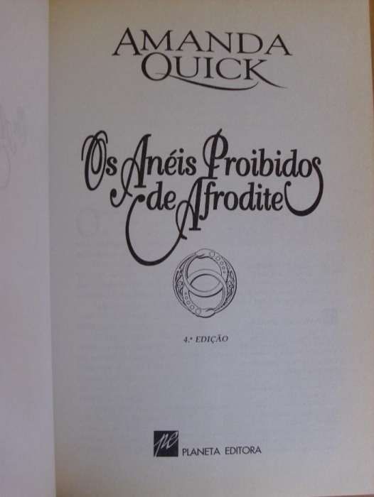 Os Anéis Proibidos de Afrodite de Amanda Quick