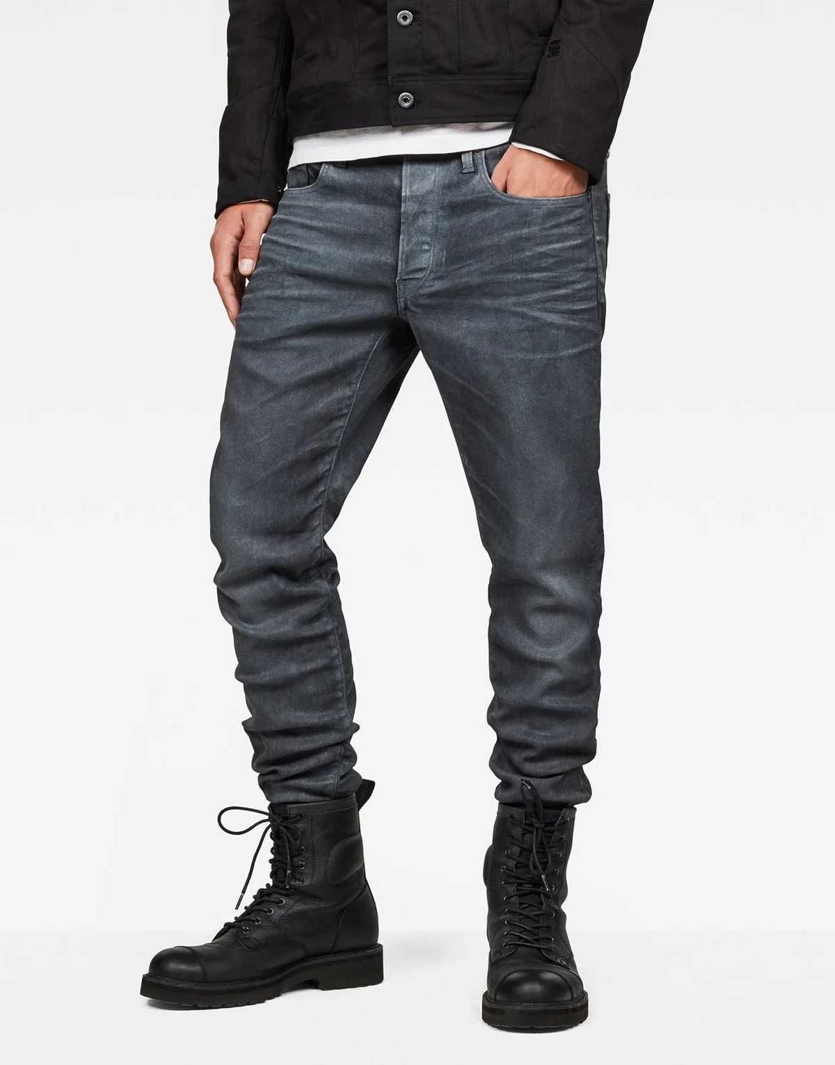 Шикарні звужені джинси G-Star Raw 3301 Slim Dark Aged Cobler W34/L36