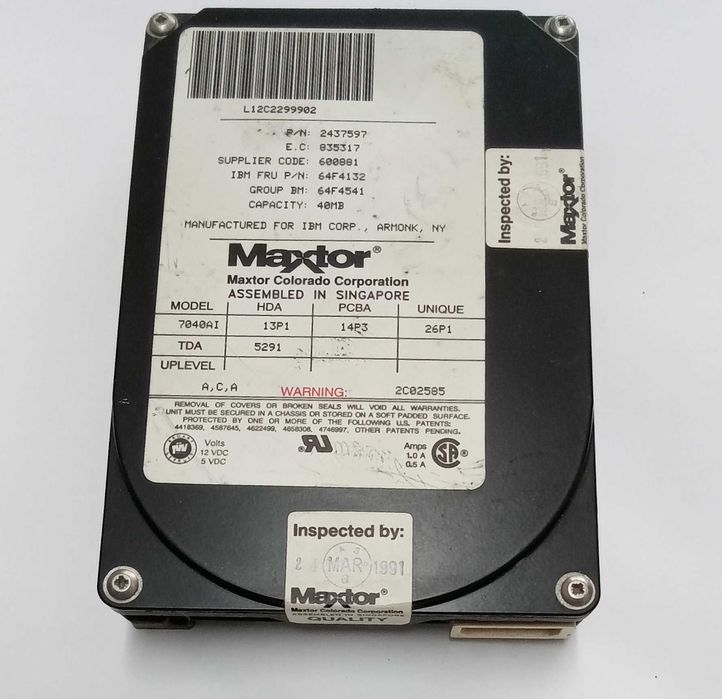 [PC Vintage] Disco Maxtor 40MB - IDE64564336456066120