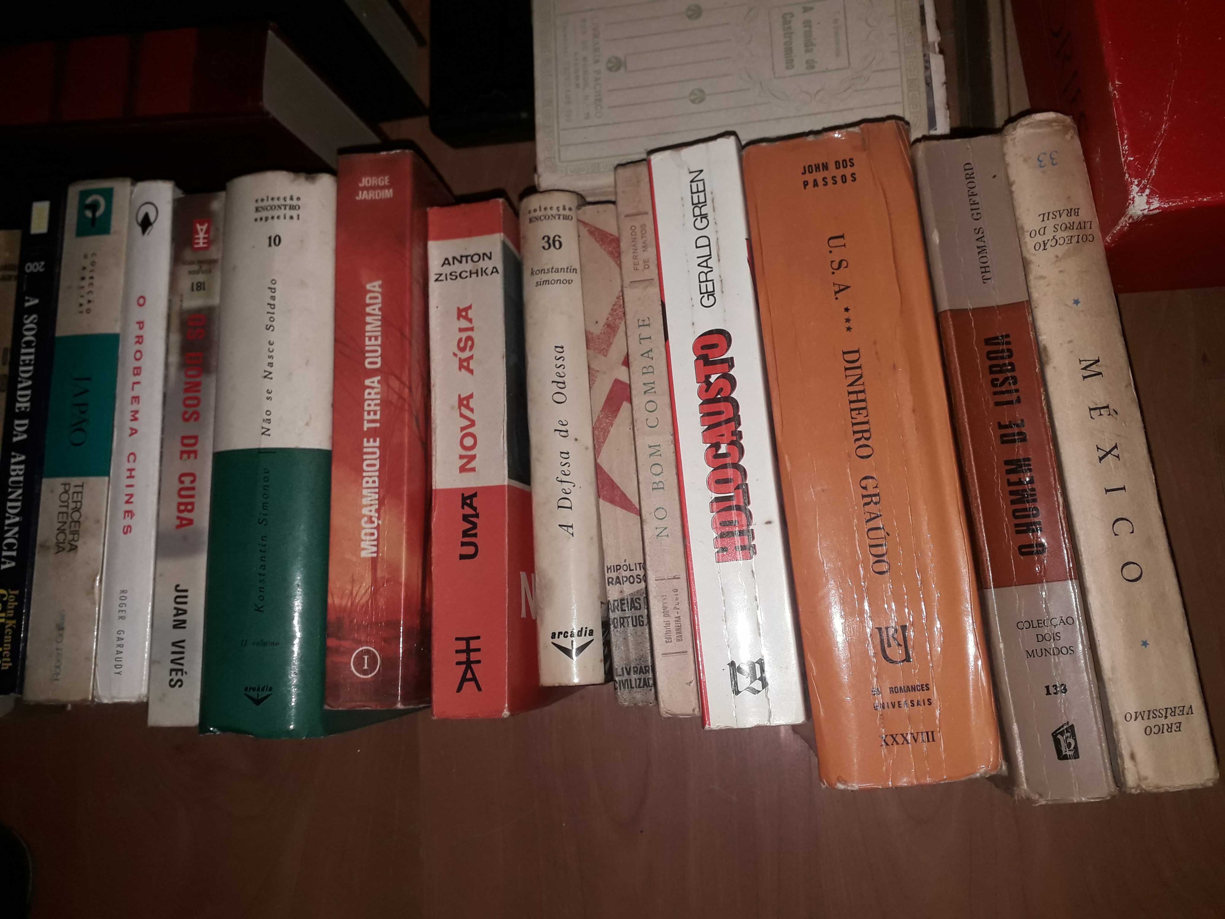 livros antigos romances/politica Internacional  anos 70-80