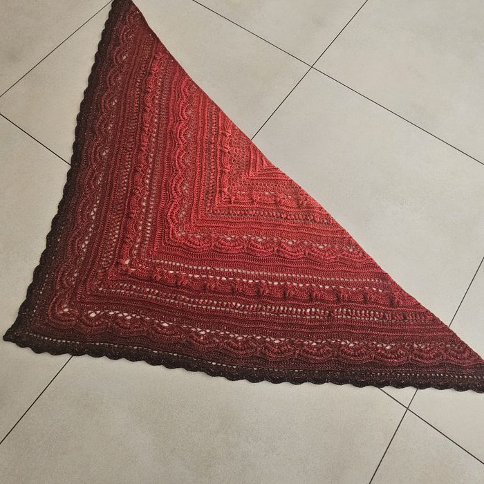 Chusta robiona ręcznie na szydełku Handmade idealna na prezent
