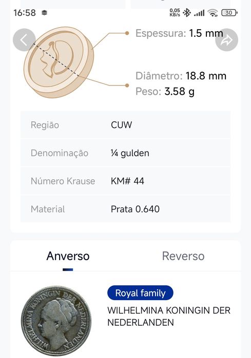 Moeda antiga de 1947