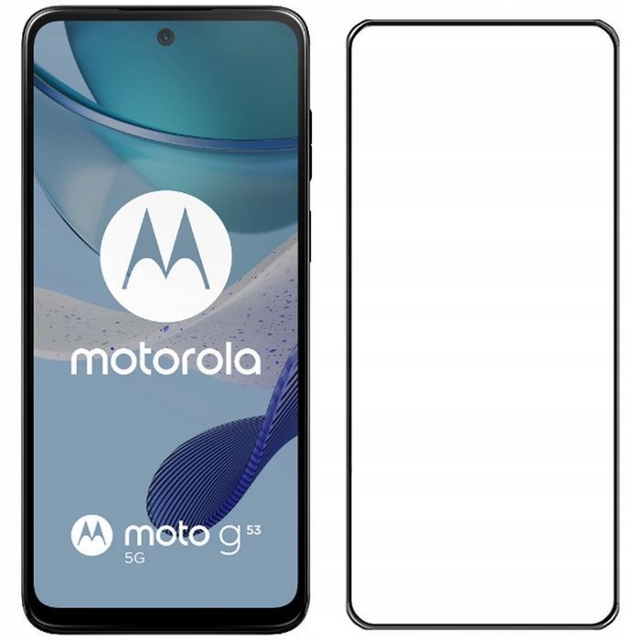 Szkło hartowane 5D do Motorola moto G13 / G23 / G53 z czarną ramką