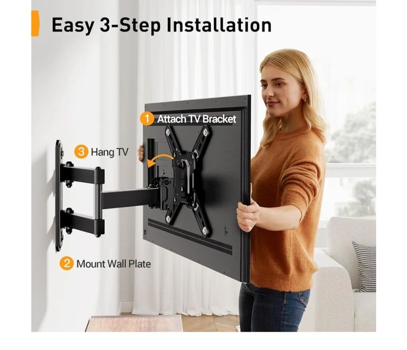 5022 EXTRA MOCNY OBROTOWY Wieszak Uchwyt TV do Telewizora 13-42 Cali