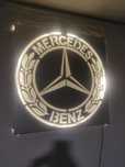 Corte laser Mercedes Benz logo decoração