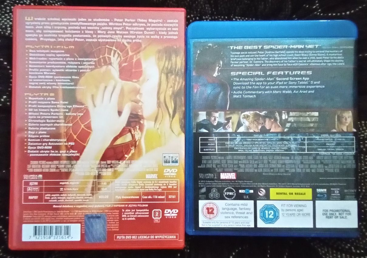 The Amazing Spider Bluray Man Spider man DVD