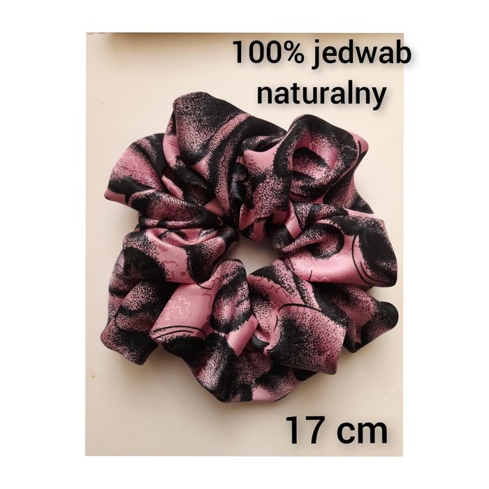 Maxi gumka do włosów z jedwabiu naturalnego