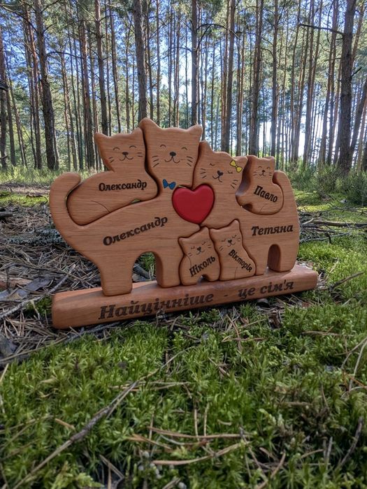 Подарунок Статуетка Пазл "Сімейні Цінності" до Нового Року Різдва