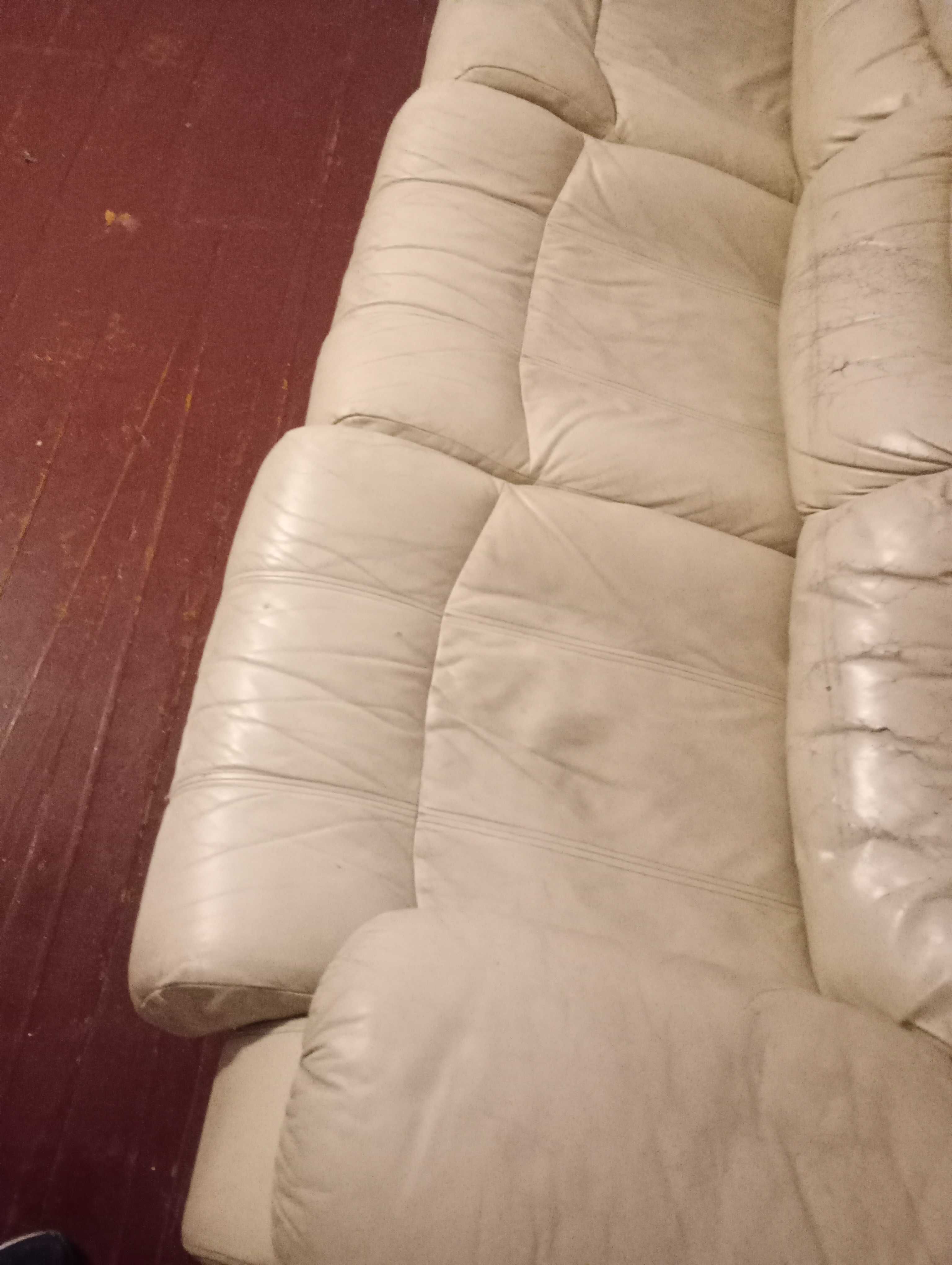 Sofa skórzana z funkcją spania