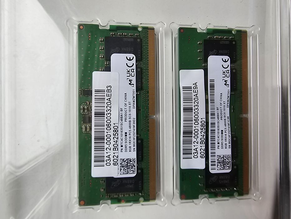 Комплект оперативна пам'ять для ноутбуків Asus ddr5 sodimm 4800 2x8gb