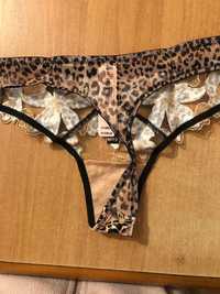 Victoria’s Secret Majtki pantera koronka S