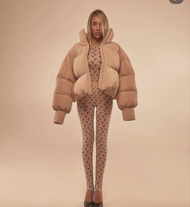 Дутый пуховик al bon черного цвета