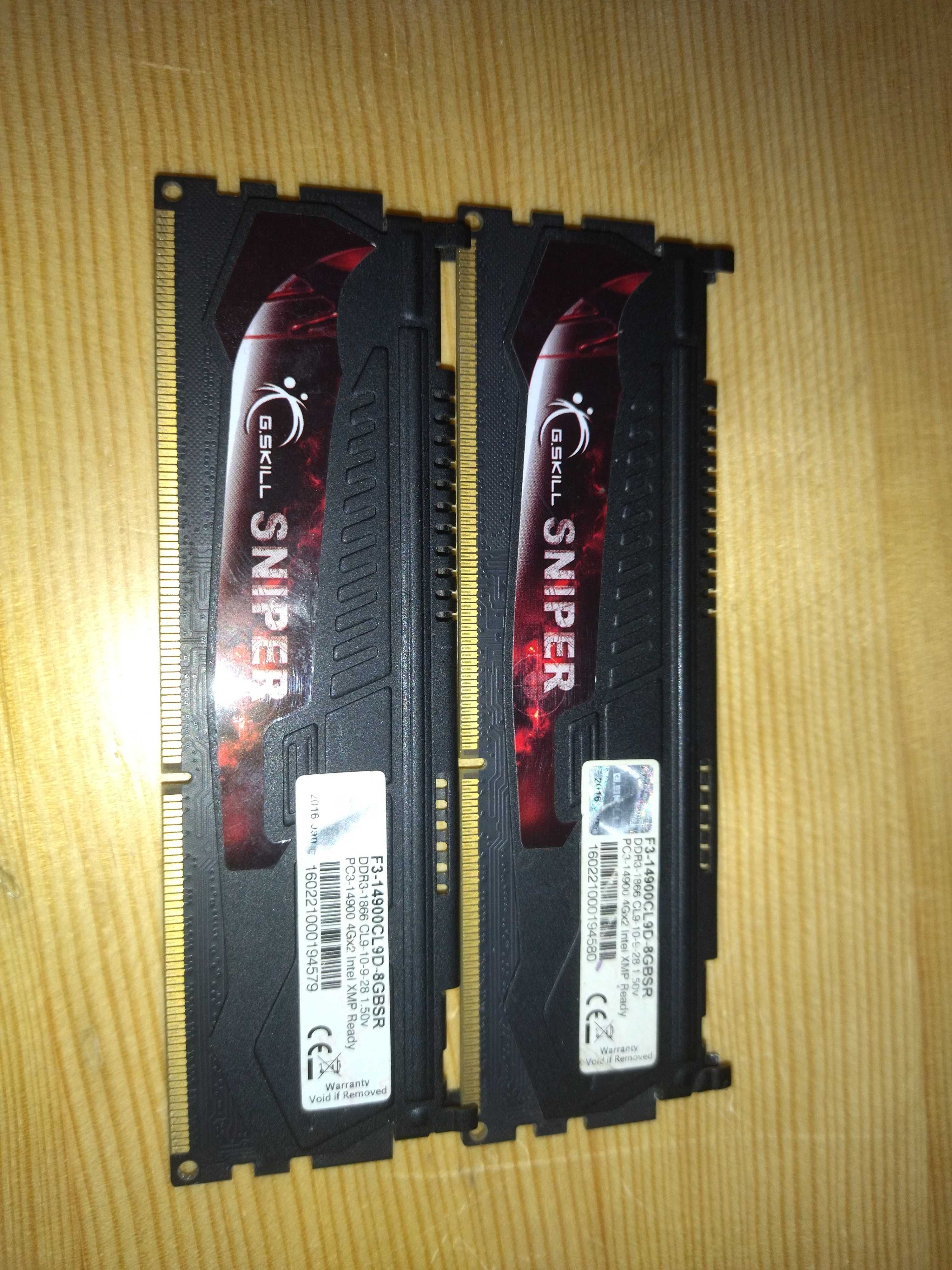 Оперативна пам'ять GSkill Sniper 1866mhz 8gb набор ddr3