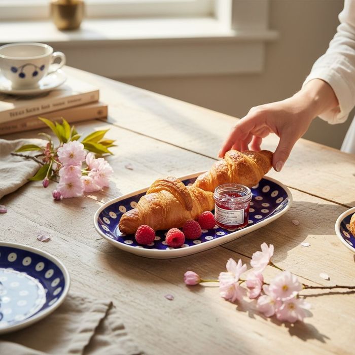 Zestaw półmisków.Ceramika Bolesławiec