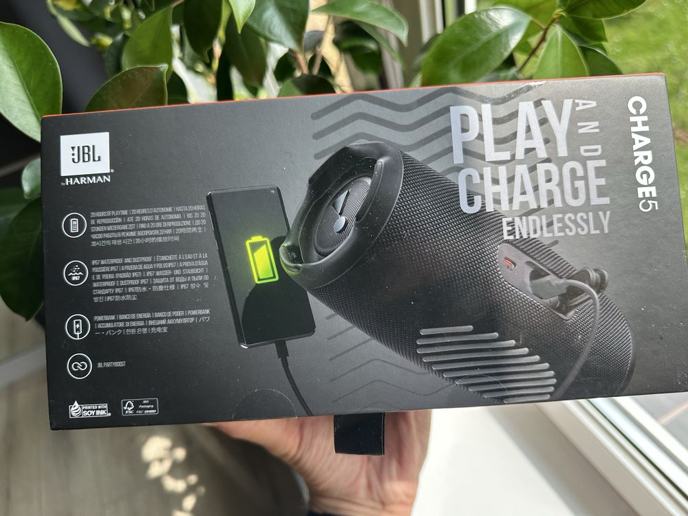 Głośnik przenośny JBL Charge 5 Bluetooth 40W IP67 Czarny