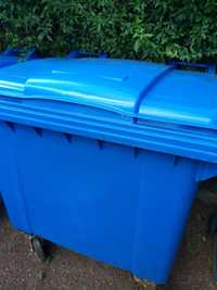 Kosz na odpady pojemnik na śmieci kontener 1100 l niebieski