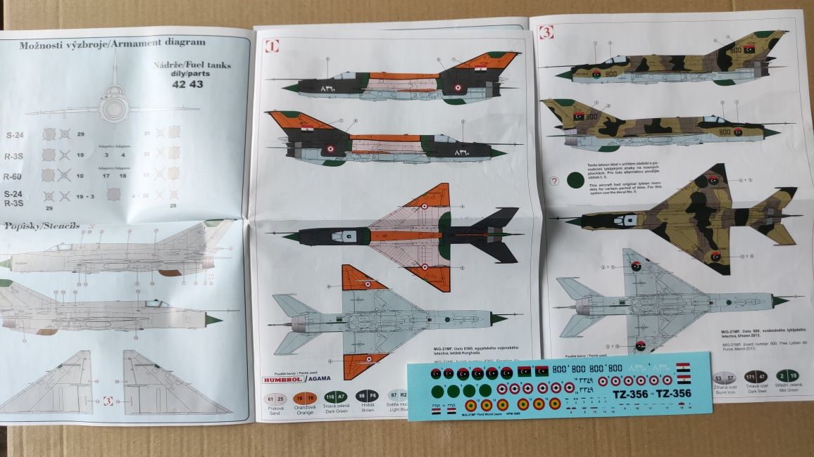 Сборная модель самолета 1:72 Mig-21MF "Fishbed J" KP