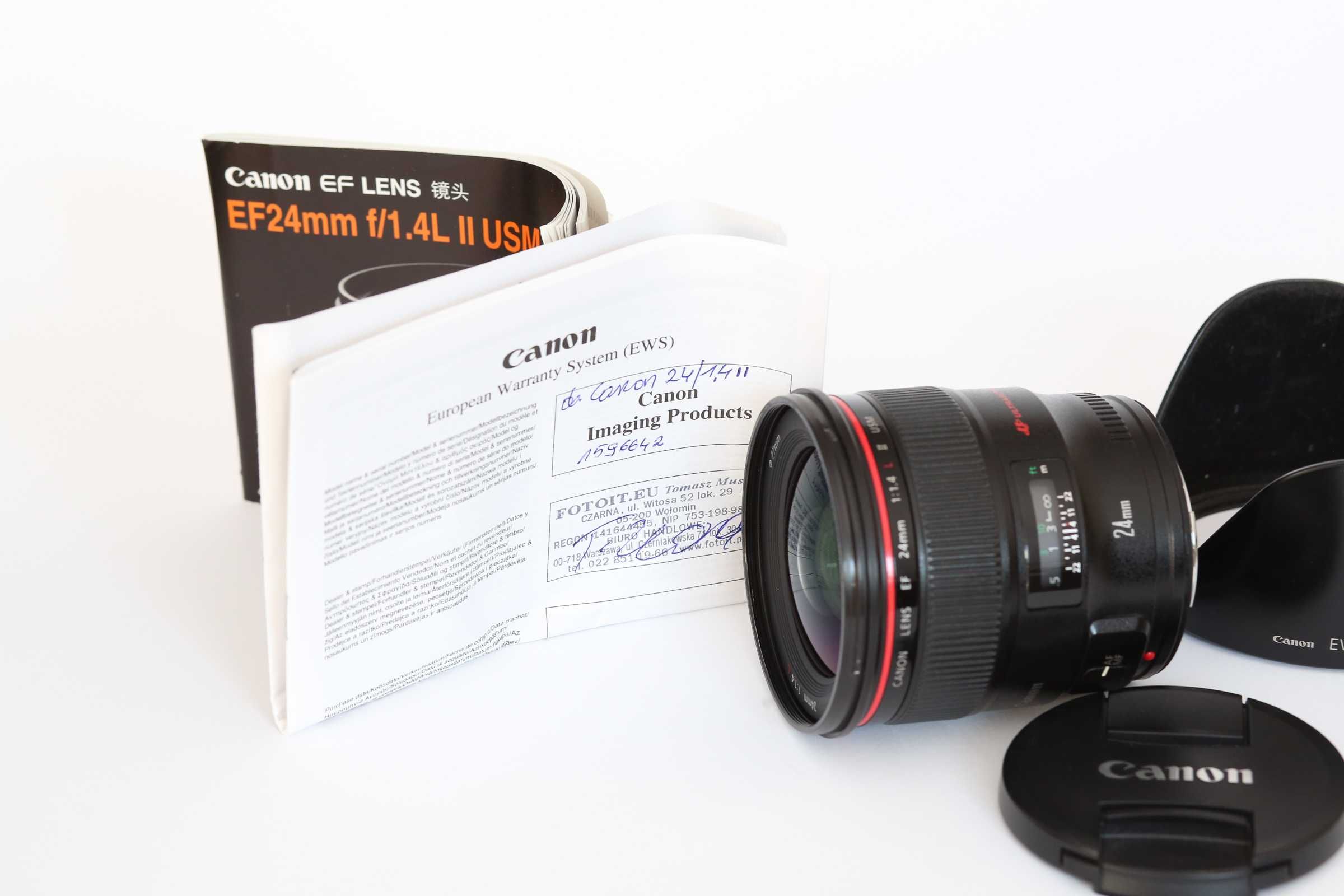 Obiektyw Canon EF 24mm II f/1.4 USM L