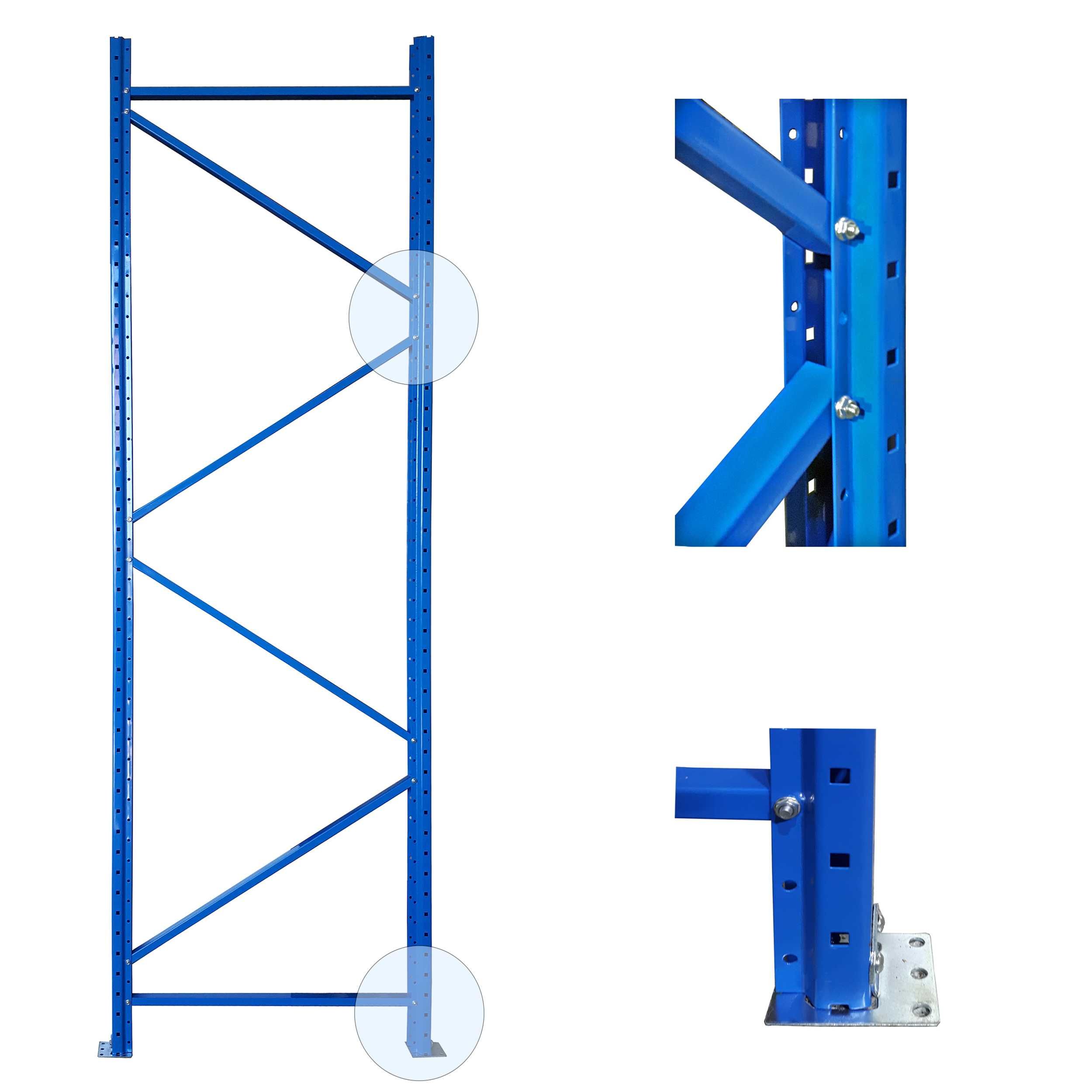 Regał magazynowy MRC-1, H=2000mm 4 półki – 400 kg - półkowy metalowy