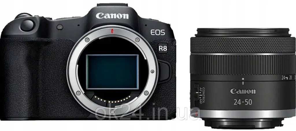 Цифрова фотокамера Canon EOS R8 + RF 24-50 mm f/4.5-6.3 IS STM