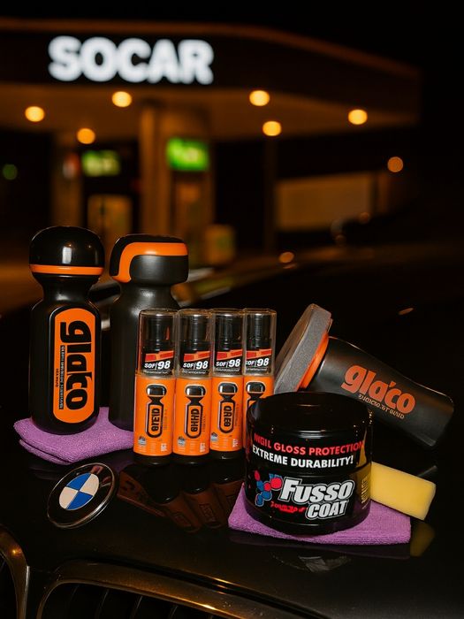 SOFT99 Комплект: Віск Fusso (12 міс.) + Glaco Антидощ + Очищувач