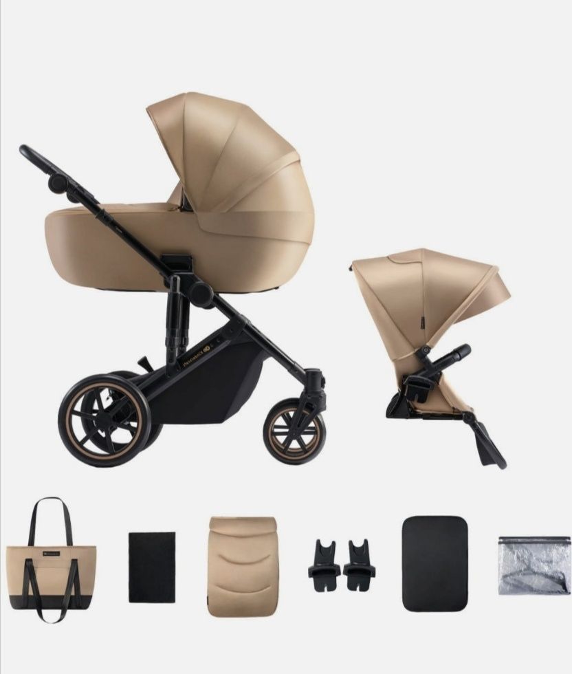 Wózek Kinderkraft 2w1 Prime 2 Sandrose Beige / Beżowy Nowy