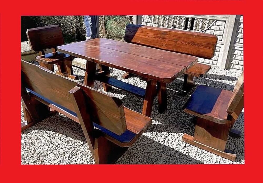 WYPRZEDAŻ! Góralskie Meble Ogrodowe z litego drewna, meble do ogrodu