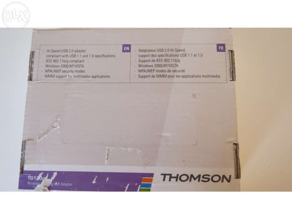 Thomson tg123g wireless usb adapter