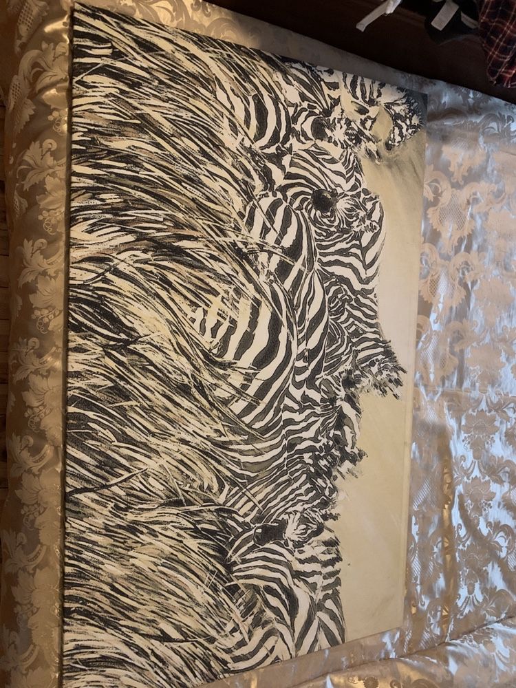 Duży obraz w zebry obraz zebra