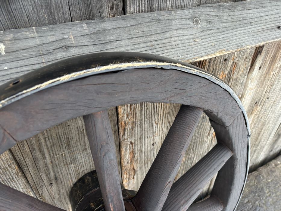 Stare koło drewniane od wozu PO RENOWACJI