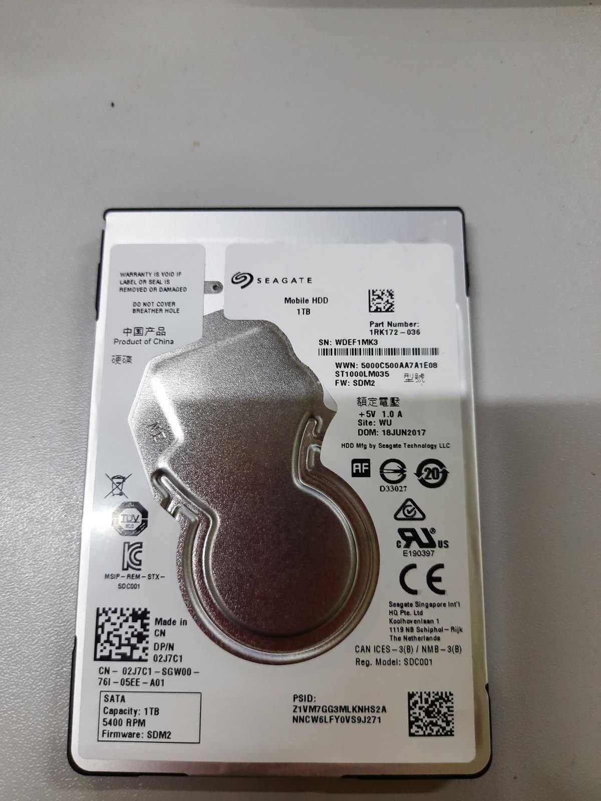 Жорсткий диск Seagate 1TB 5400rpm 2.5 "