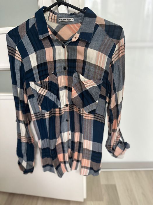 Koszula damska w kratę, rozmiar XS