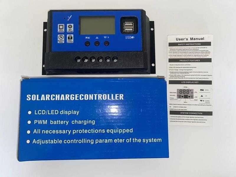Контроллер заряда 60А 12/24В АКБ, солнечных батарей для дома или дачи