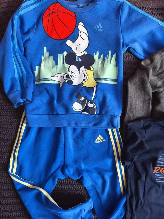 Zestaw ubrań Adidas, Ralph Lauren bluza dresy t-shirt r.98