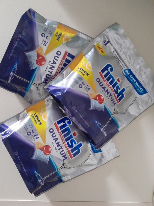 Таблетки для посудомийних машин Finish Quantum Lemon, 24шт або 72шт