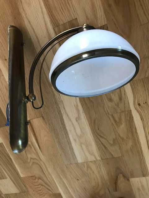 Lampa sufitowa i kinket biała półkula