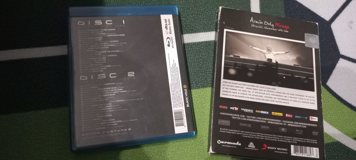 Płyta blu ray Tiesto Elements Life i Armin blu ray i dvd Mirage