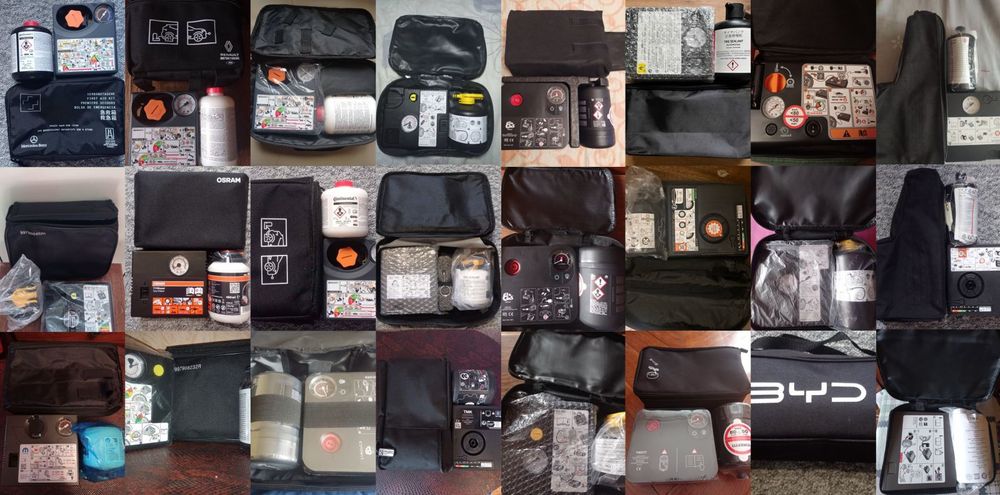 Продам автокомпрессор и комплекты с герметиком в сумке оригинал