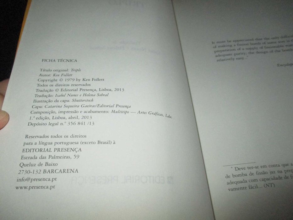 Livro Triplo Ken Follett Editorial Presença