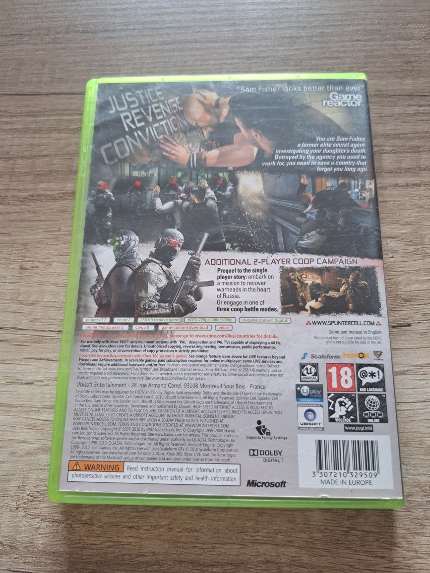 Splinter Cell Conviction Xbox 360 Komplet