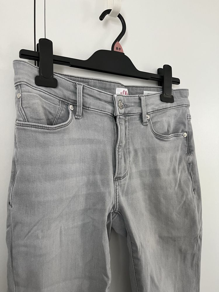 szare spodnie dżinsy skinny fit s.Oliver 36