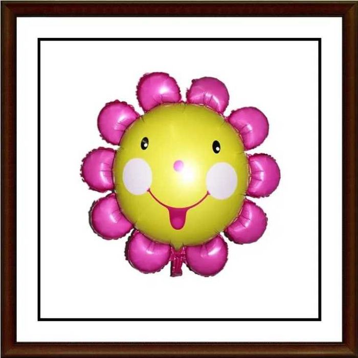 Balon „uśmiechnięty kwiatek” 45 cm + patyczek