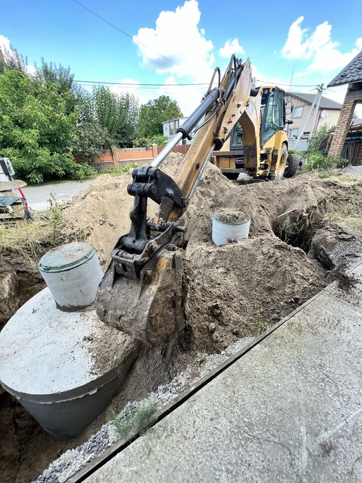 Скатик під ключ, копка каналізації, траншеї , вигрібні ями, зб кільця