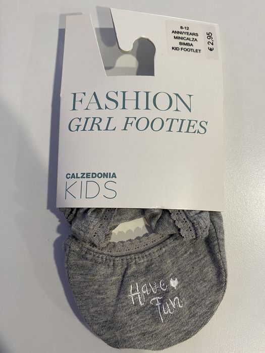 Stópki dziewczęce Calzedonia szare serduszko 8-12 years