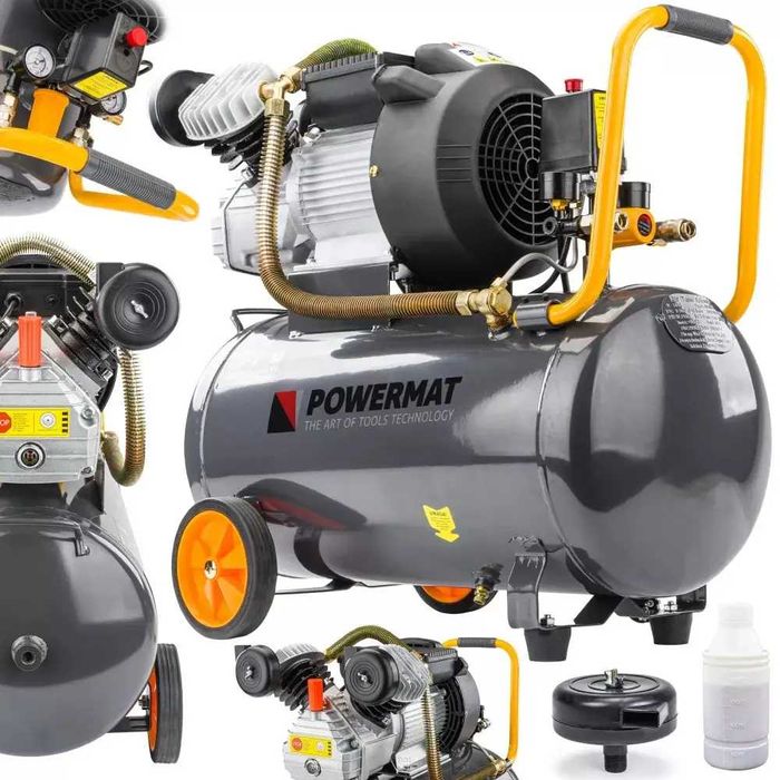 Компресор повітряний 2порш Powermat 50л 2.2кВт 8атм 392л/хв компрессор